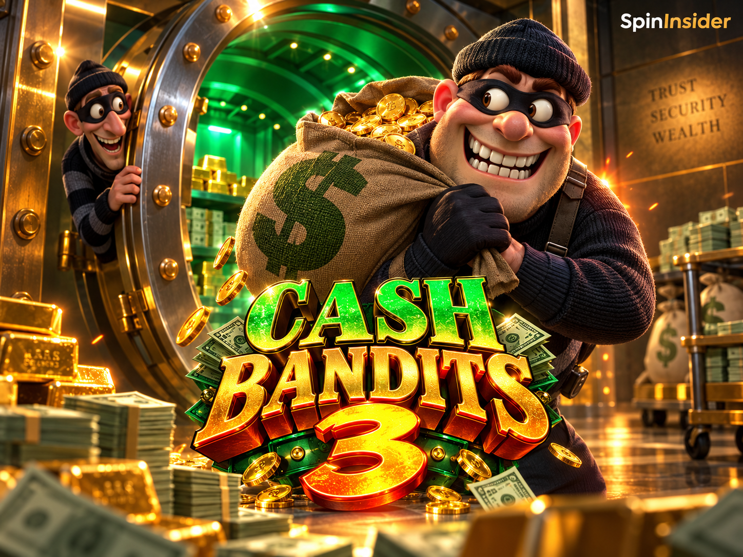 Custom editorial illustration for Cash Bandits 3