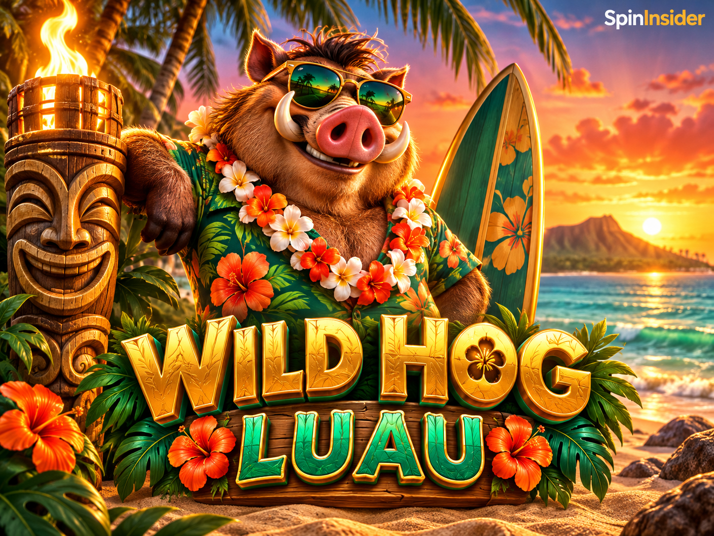 Custom editorial illustration for Wild Hog Luau
